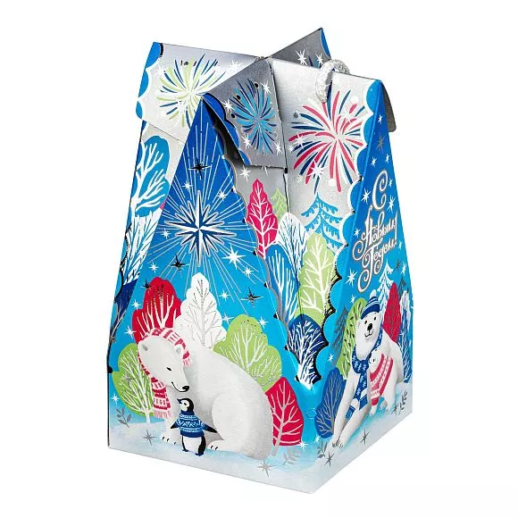 Сладкий новогодний подарок Полярная сказка с мишкой