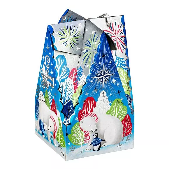 Сладкий новогодний подарок Полярная сказка с мишкой