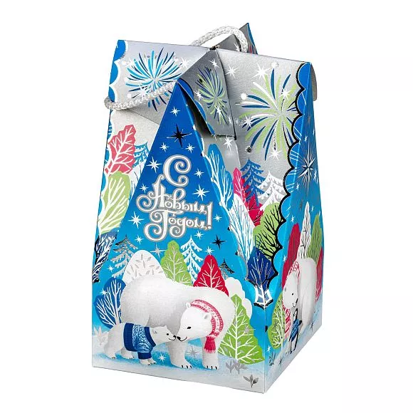 Сладкий новогодний подарок Полярная сказка с мишкой