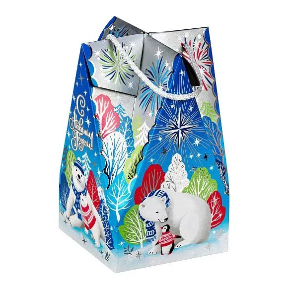 Сладкий новогодний подарок Полярная сказка с мишкой