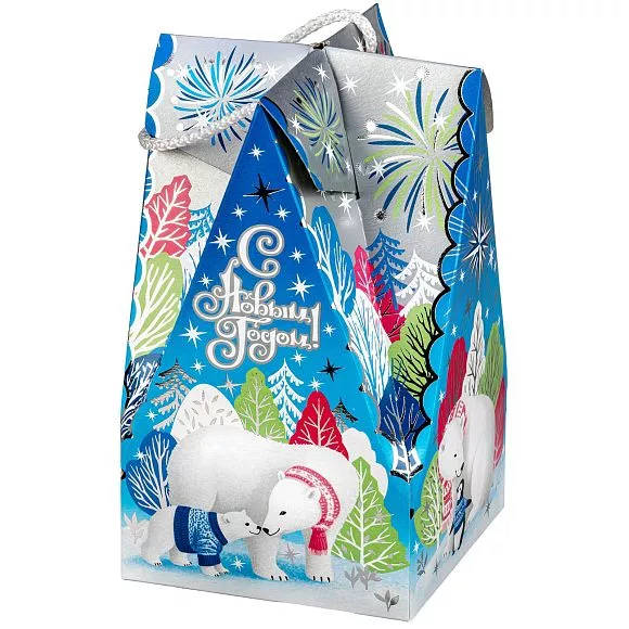 Сладкий новогодний подарок Полярная сказка с мишкой