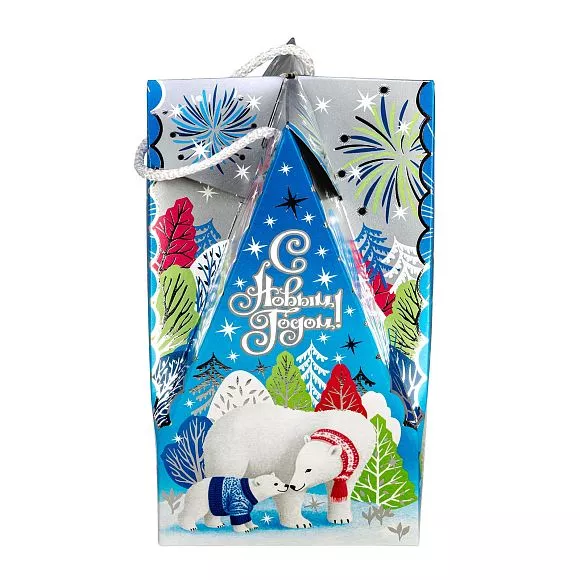Сладкий новогодний подарок Полярная сказка с мишкой